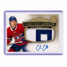 2021-22 The Cup Hockey Limited Logos COLE CAUFIELD (RPA Rookie Patch Auto /50)