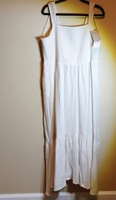 Chelsea28 Smocked Bodice Midi-Maxi Sundress 2X Ivory