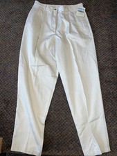 LL BEAN WOMENS BEIGE SIZE 14 PANTS 100 COTTON NWT B68 