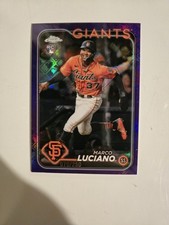 2024 Topps Chrome Logofractor- Marco Luciano #210 Purple Refractor /250 (RC)