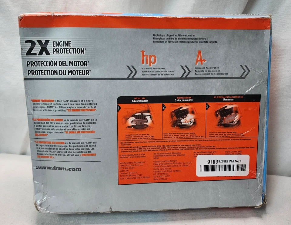 FRAM Extra Guard CA10165 Replacement Engine Air Filter for 2006-2011 Honda Civic - Image 4 of 4