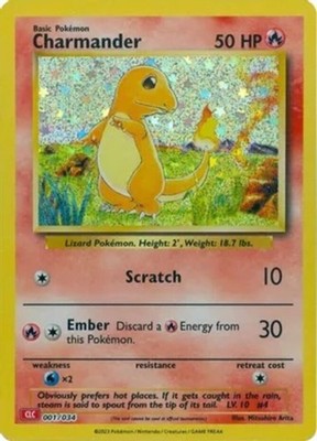 NM-Mint, English - 1 x Pokemon Charmander - 001/034 - Classic