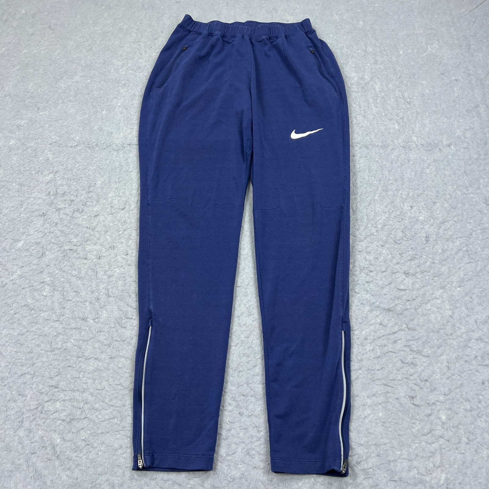Nike Pro Elite Pants Mens Medium Blue Ankle Zip Track & Field Joggers 848916