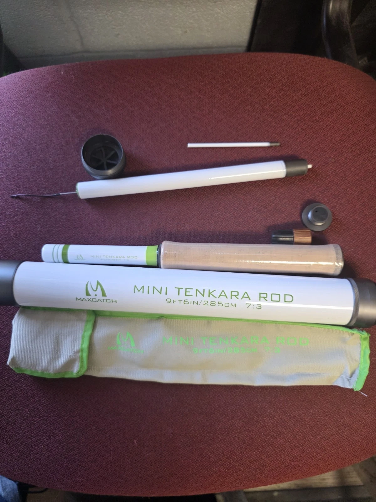 Maxcatch Mini Tenkara Fly Fishing Rod with Extra Tip Section 9ft6inch/285cm 7:3