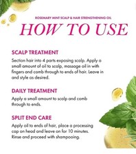 MIELLE Organics Rosemary Mint Scalp Hair Strengthening Oil w/ Biotin 2oz 3PK