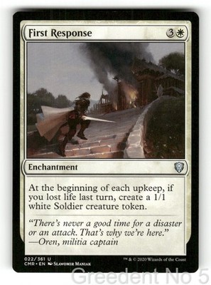 First Response 22 Uncommon Commander Legends Magic: The Gathering Lightly Played