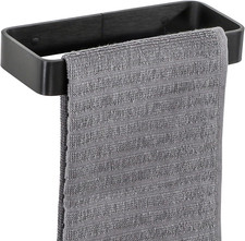 SAYAYO Black Hand Towel Holder 20CM Self Adhesive Small Towel Rail Wall Mounted