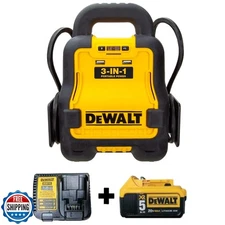DeWalt DXAE20VBBK Battery Booster with 20V XR 5 AH Lithium-Ion Battery and DC