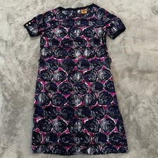 *read* Tory Burch Silk Blend Navy Mod Shift Dress Women's size 6