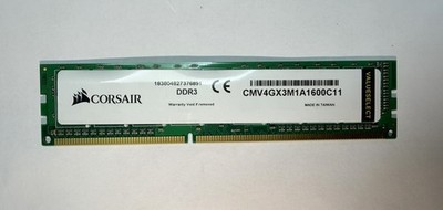 Corsair DDR3 ValueSelect 4 GB RAM-Stick Desktop 1600 MHz CMV4GX3M1A1600C11
