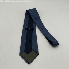 Womens Blue Plaid Classic Adjustable Four In Hand Designer Necktie