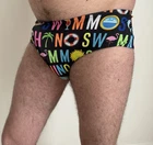 Moschino Men’s Multicolor Made In Italy Swim Brief Size 34