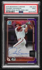 2015 Bowman Draft Chrome Pick Purple Refractor Dansby Swanson PSA 9 Auto 3p9