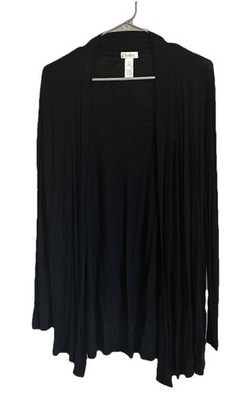 Sofra Women's Black Lightweight Cardigan Long Sleeve Size Large ￼