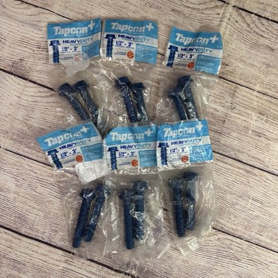 Tapcon 1/2 In. x 3 In. Hex Washer Concrete Screw Anchor (12 Ct.) 50447 Tapcon