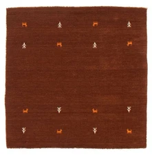 Hand loomed Area Rug 3'11" x 3'11" Traditional Wool Oriental Carpet