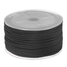 Nylon Beading Thread Cord 2mm Braided Nylon String 15M/49 Feet, Black