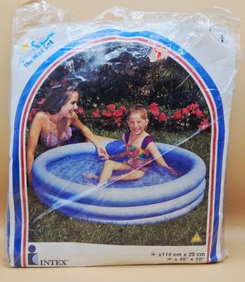Vintage 1998 Intex The Wet Set Blue 3 Ring Pool 45''×10'' (#59146) NEW - SEALED