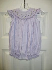Zuccini 6 Mo Smocked Purple Romper Girl Spring Summer Floral Angel Bubble