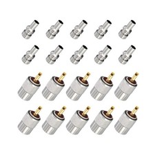 New PL259 UHF Male Coax Connectors 10PCS Gold Contacts RG8 RG59 LMR240 Cable