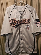 Detroit Tigers MLB Genuine Merchandise Dynasty Button Up Jersey Mens L vg