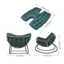 Rocking Chair S/L Nest Rocker Chair with Thick Cushion Comfy Lounge Chair Rooms