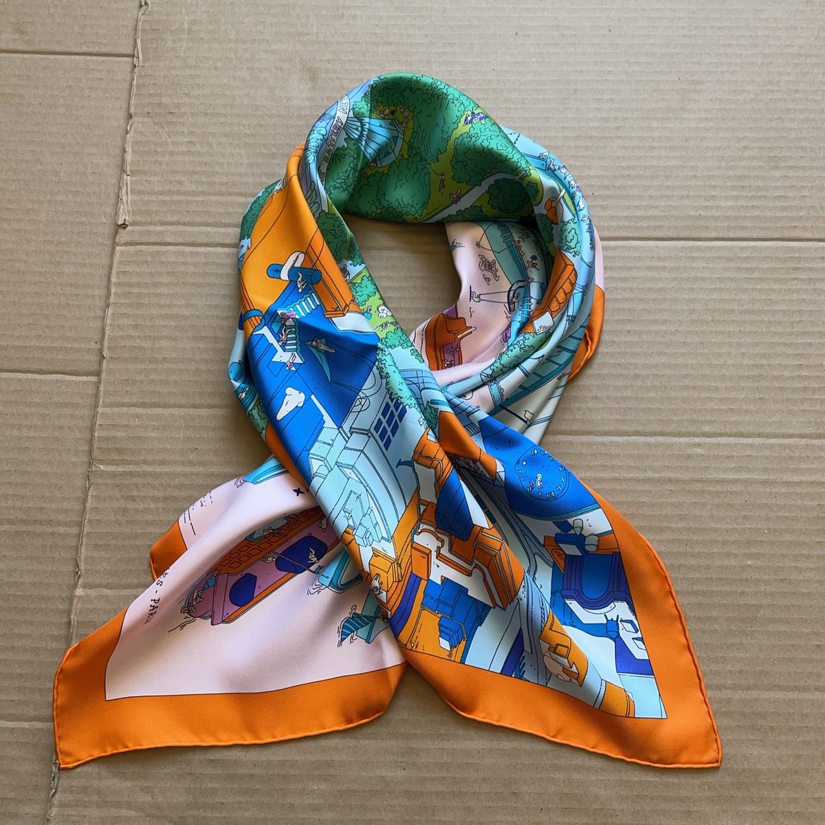 Hermes Silk Scarf The Battery New York scarf 90cm 35