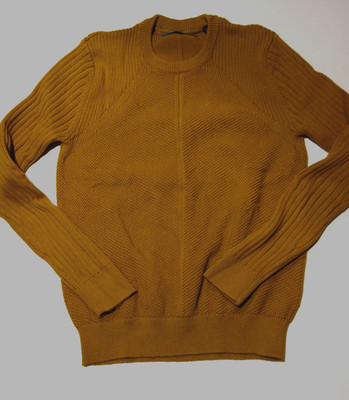 SEAN JOHN Men's Gold Knit 100% Cotton Pullover Sweater NWOT Small