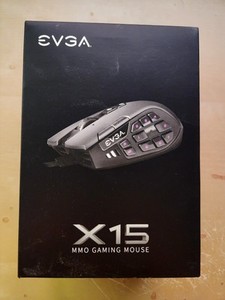 NEW EVGA X15 MMO Gaming Mouse Wired Color Black 904-W1-15BK-KR