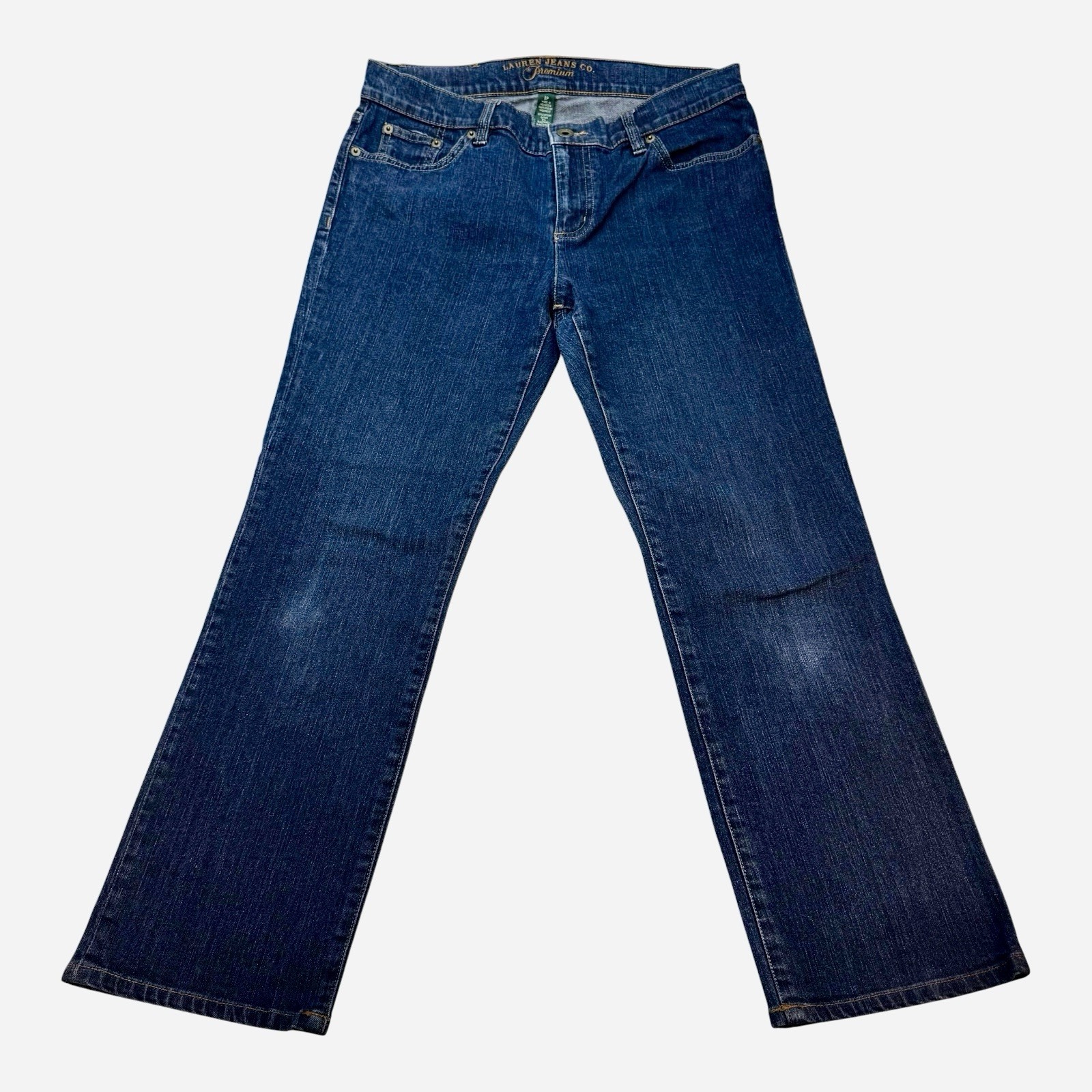 LRL Lauren Jeans Co. Premium Classic Straight Woman’s Petite Size 8P Medium Wash