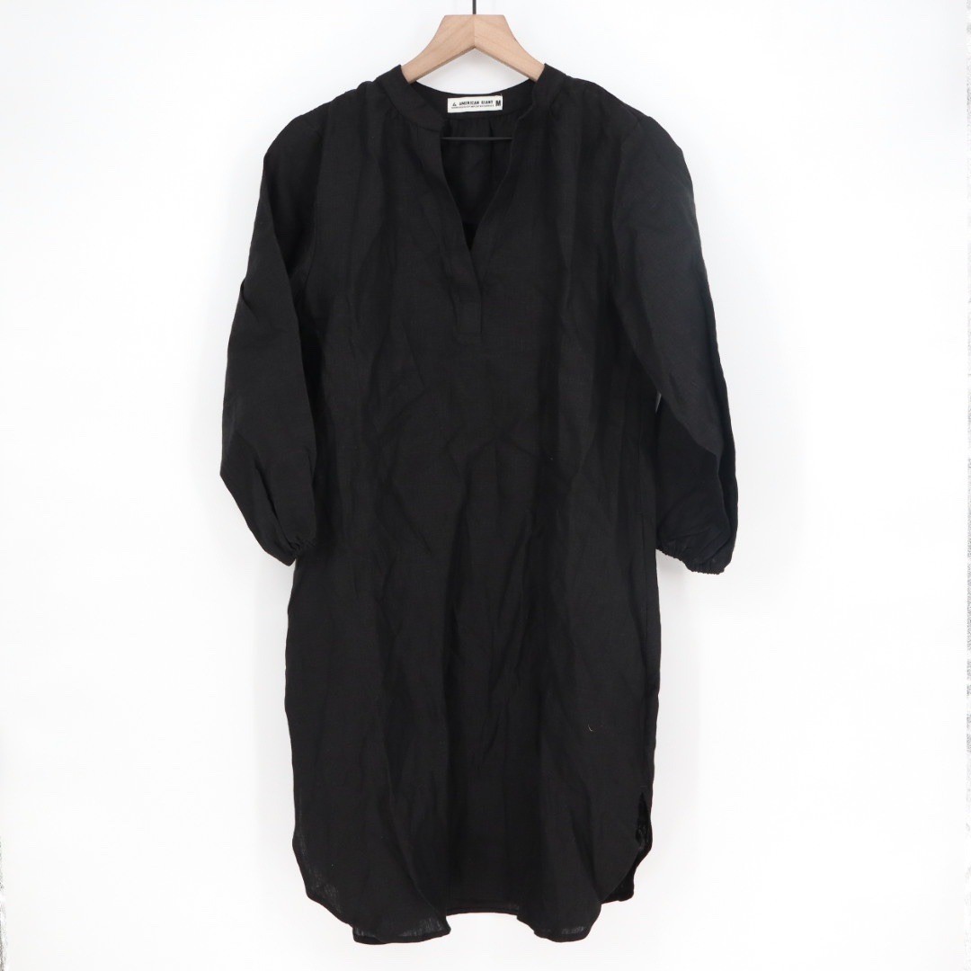 American Giant Women's Linen Tunic Dress Size M Made in USA