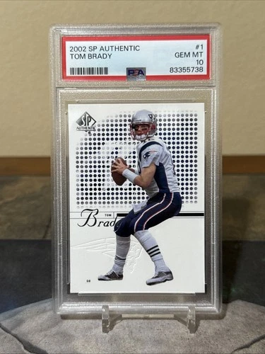 2002 SP Authentic Tom Brady #1 Patriots PSA 10 Gem Mint