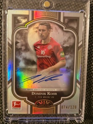 Dominik Kohr Topps 22-23 Tier One Autogramm Sammelkarte /120 FSV Mainz 05