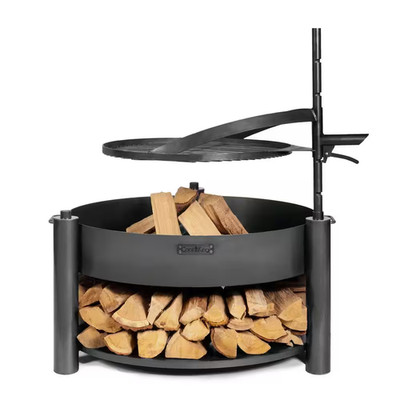 Cook King 111000 Montana X Fire Pit, 31.5 In. Diameter, Includes Adjustable Grat