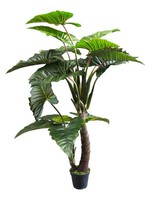 Artplants Fake Pflanze Caladium Fenyue, GrüN, 220 Cm