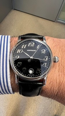 Montblanc Meisterstuck 7042 36mm Stainless Steel White Dial with Leather...