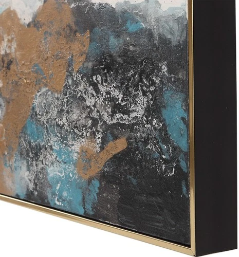 Uttermost 34370 Crashing Waves 48" x 24-1/4" Three Panel Framed - Blue - Picture 3 of 5