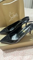 Christian Louboutin Women's Black Patent 8cm Heels UK5 EU38
