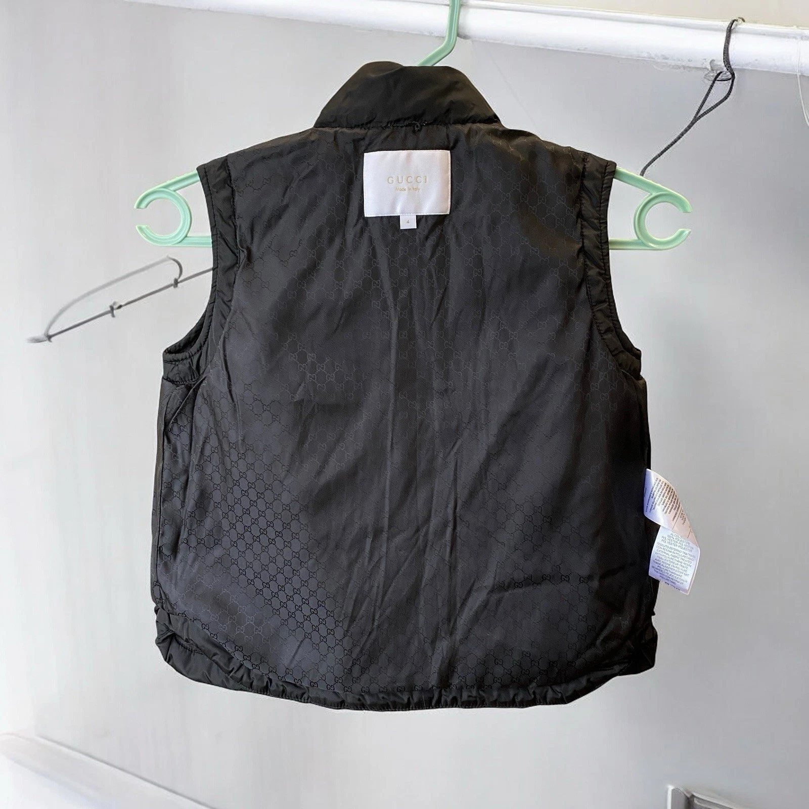 Gilet piumino leggero nero Gucci per bambini taglia 4