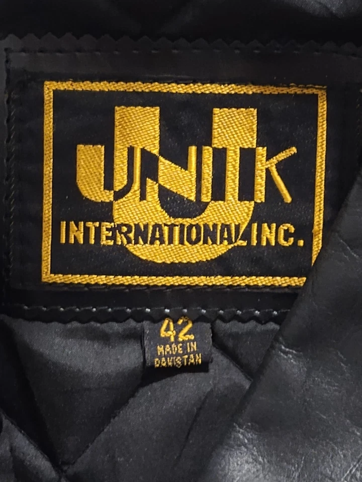 Кожаная мотоциклетная куртка UNIK размер 42 подкладка внутри - Изображение 3 из 4