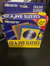 Lot of 40 Open Box Memorex Products Multiple Colors CD/DVD Sleeves