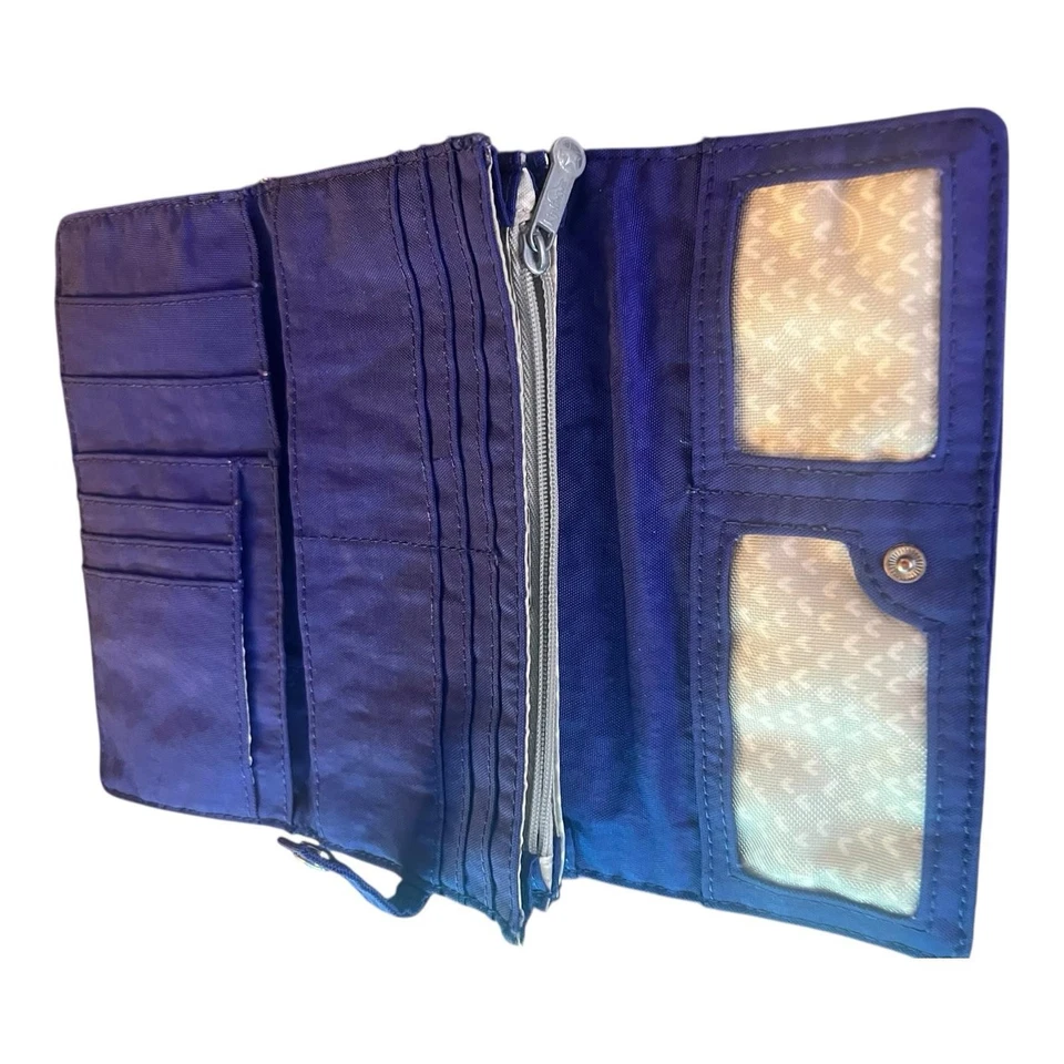 Nuevo Con Etiqueta Kipling Teddi Organizador de Peso Ligero Cartera Azul Verdadero Foto 4 de 4