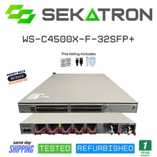 🔀 Cisco WS-C4500X-F-32SFP+ • 32× 10GbE SFP+ • Dual 750W PSUs • Tested ⚡FastShip