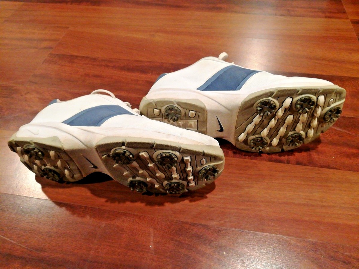 Nike Sport Performance Men Athletic Golf Shoes 309888-141 White Blue Size 6.5 Nike Victory Pro 4 Spiked Golf Shoes Summit White/Obsidian  main image 3