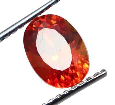 5.60 CT Natürlich Orange Saphir Oval Schliff Facettiert Zertifiziert Selten Lose