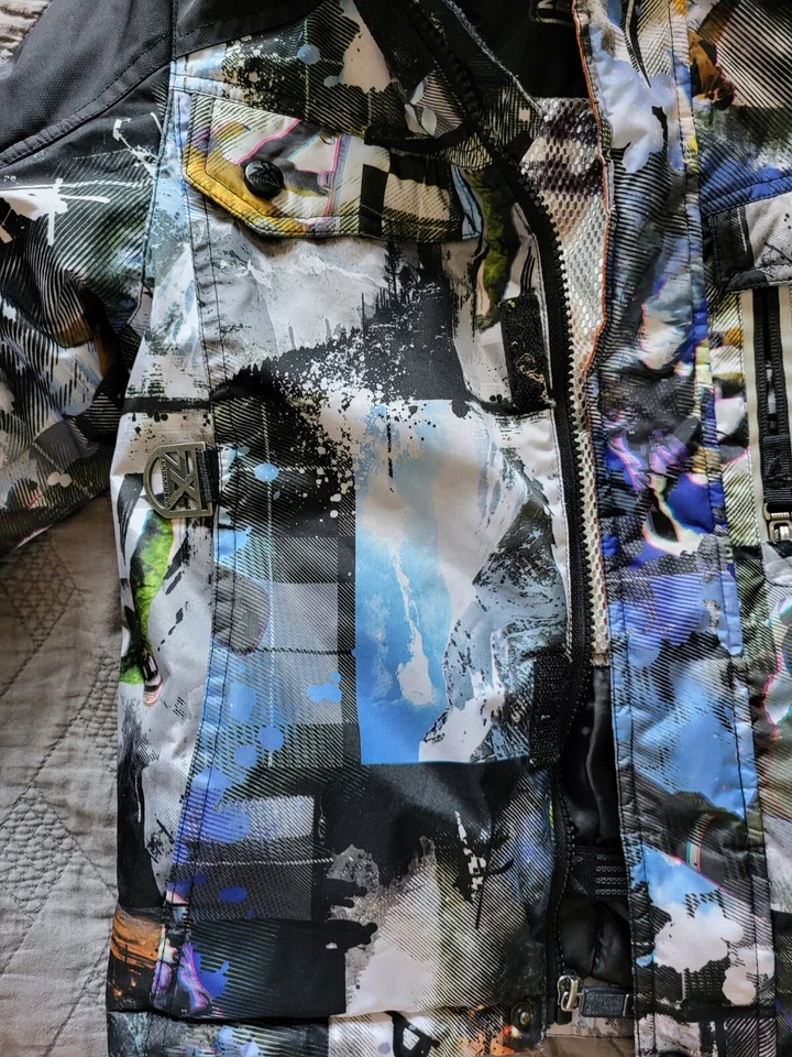 ZeroXposure Coat Boys Size 4/5 Black/Blue Polyester Lined Hooded Zip-up - Image 3 of 4