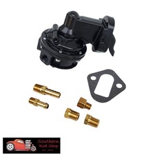 Small Block Chevy Black Fuel Pump Mechanical 80 Gph Sbc 305 327 350 400 Fittings