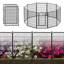SQIREP 40H Decorative Garden Metal Fence Anim...