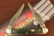 ROUGH RIDER RYDER TITANIUM SMOOTH BLACK BONE MEDIUM MUSRKRAT KNIFE RR1784 (21821