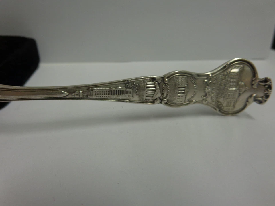 Cuchara de recuerdo esterlina Washington DC Capitol + 7bldgs talla 6 pulgadas peso 24,2 gramos  Foto 3 de 4